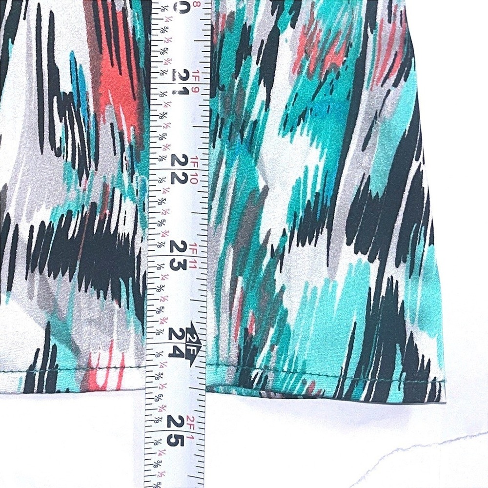 Kasper Sleeveless Abstract Print Blouse Green Black Red Women's M 2011 - Picture 7 of 7